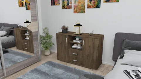 Kombinált 2 Fiókos Komód